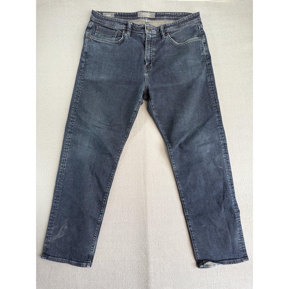 Revtown Automatic Jeans Mens 36x30 Dark Wash Blue Straight Stretch Denim